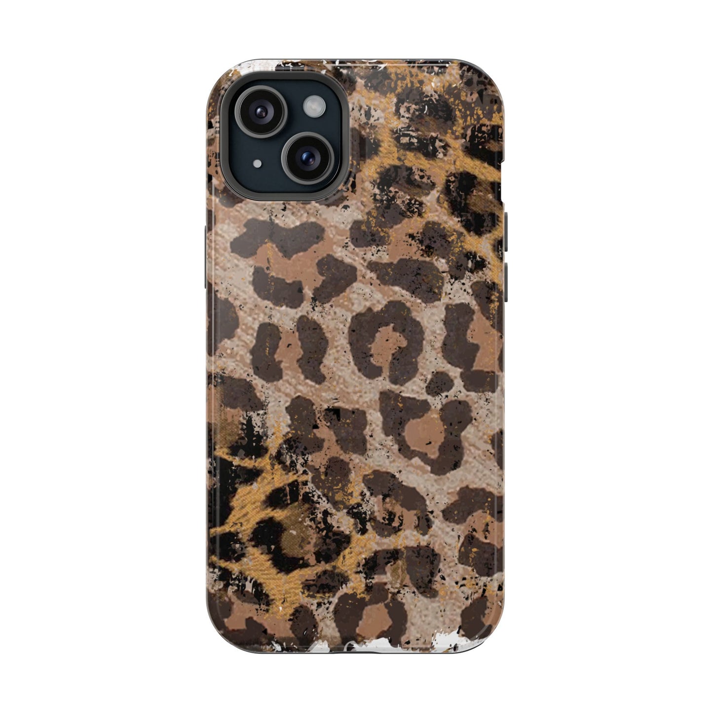 Vintage Distressed Leopard Print - MagSafe iPhone Series Case