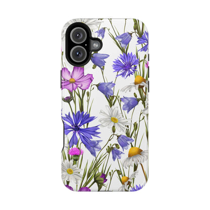 Wildflower Meadow MagSafe Case – Purple, Blue, and White Floral Design