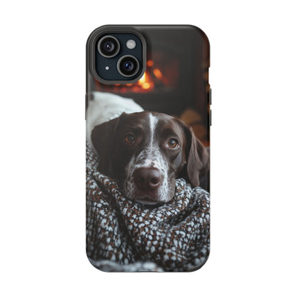 Majestic German Shorthaired Pointer MagSafe iPhone Case – Sunset Prairie Design