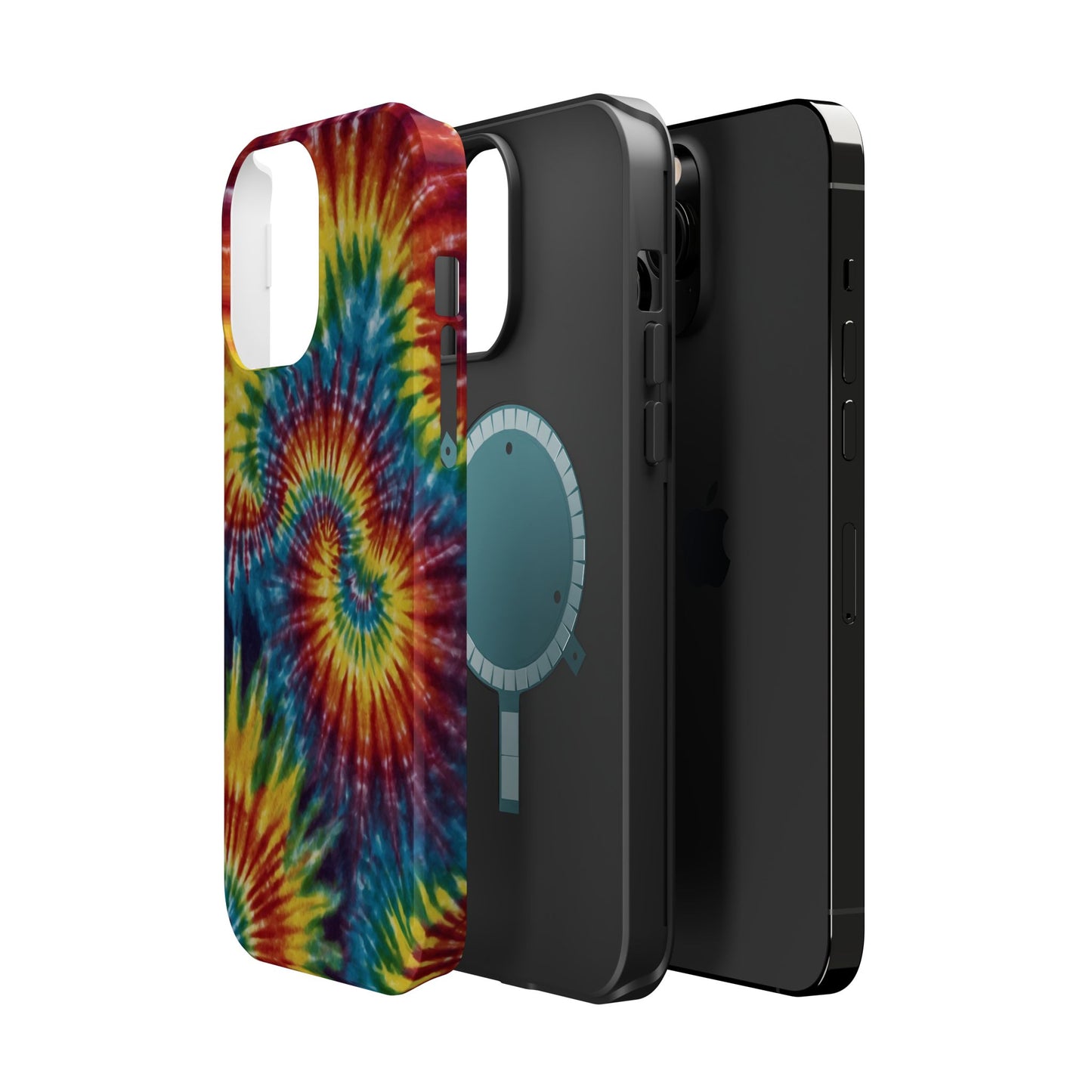 Retro Rainbow Tie-Dye MagSafe Case – Swirl Design