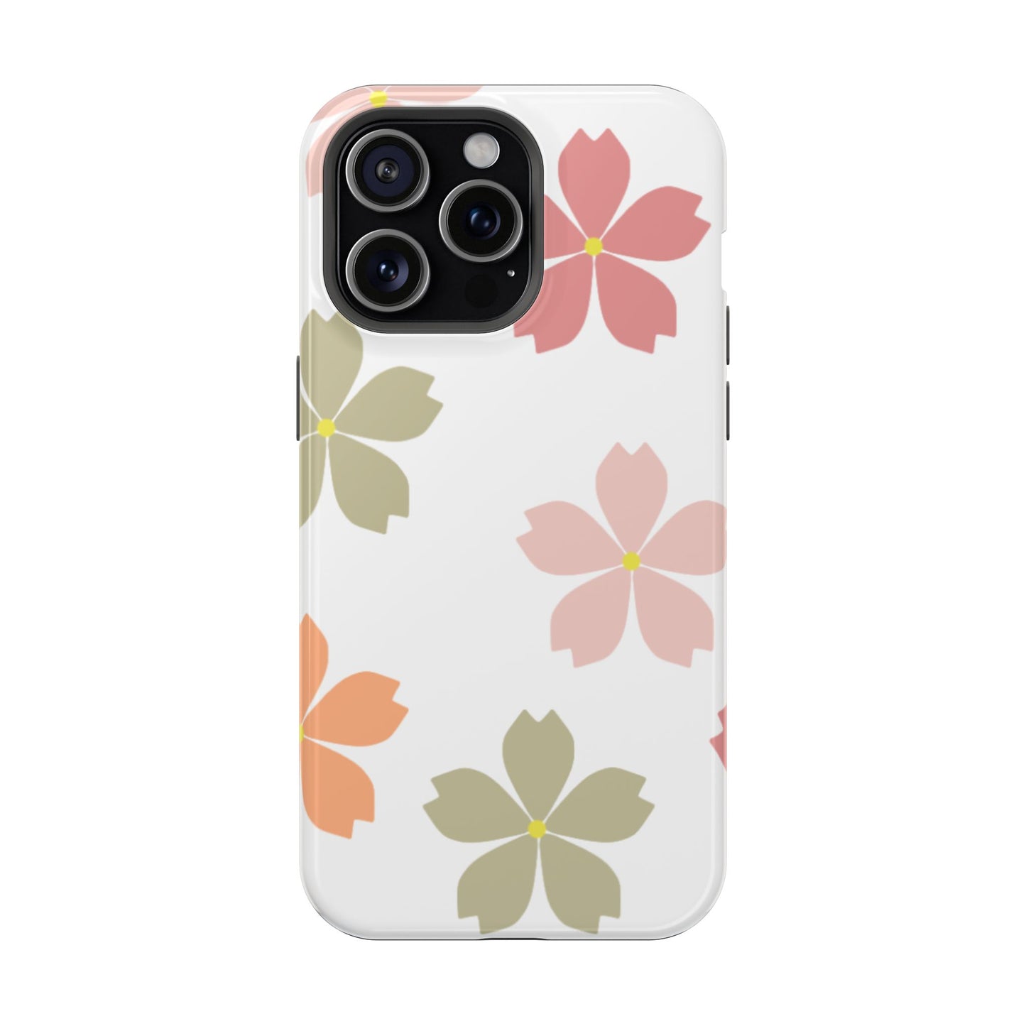 Pastel Sakura Blossom Tough MagSafe iPhone Case – Durable Design with Soft Matte Finish