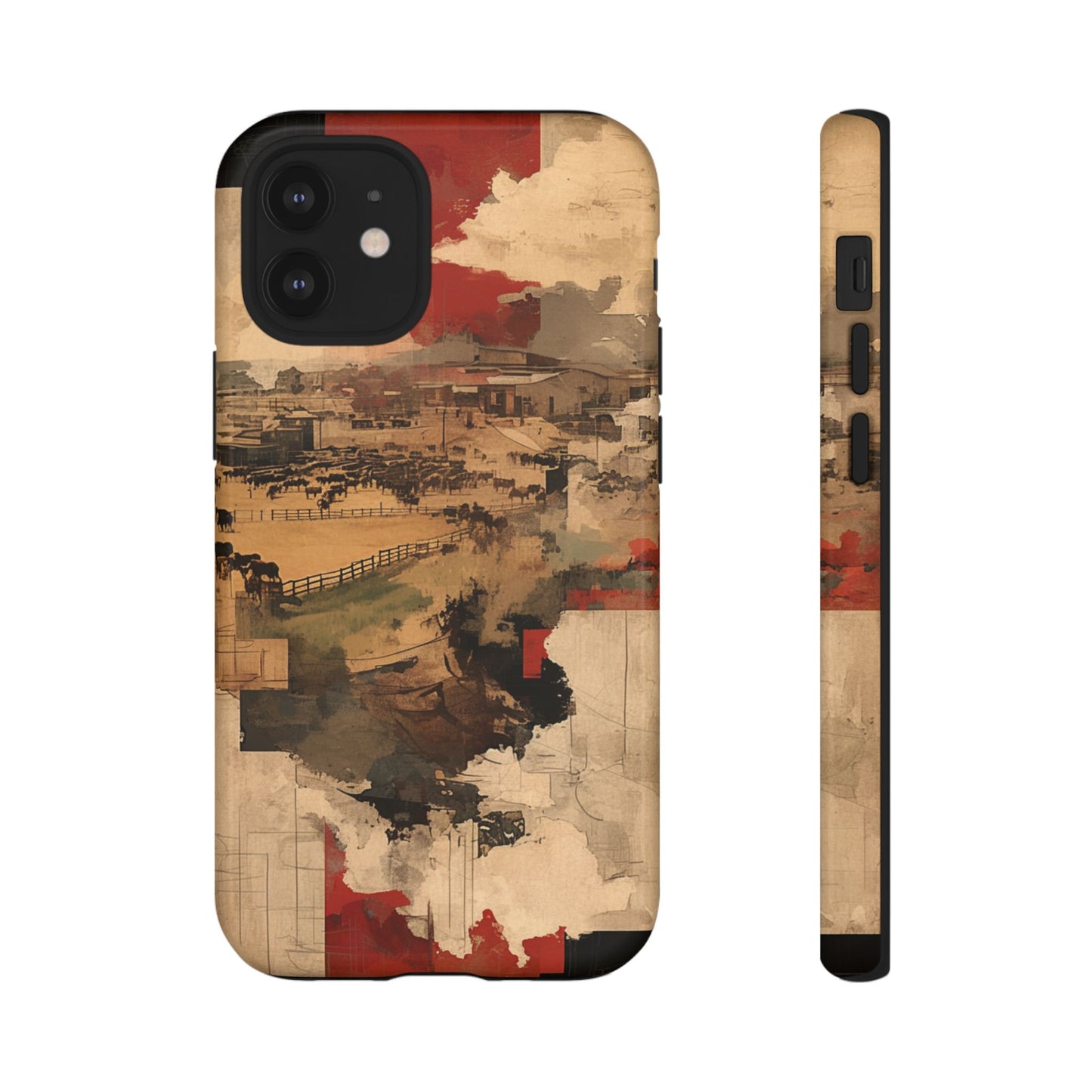 Vintage Abstract iPhone Case - Rustic Art Protective Cover