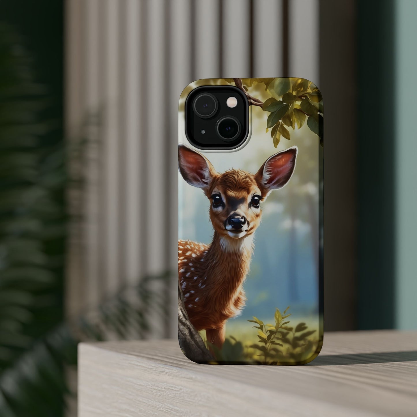 Whimsical Fawn in a Sunlit Forest MagSafe iPhone Case