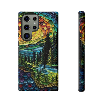 Radiant Forest Sunset Samsung Galaxy Case – Artistic Landscape Design