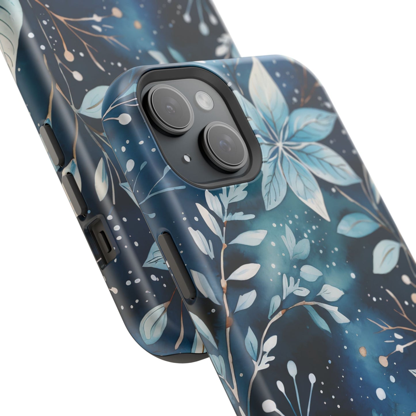 Midnight Frost Botanical – MagSafe iPhone Case