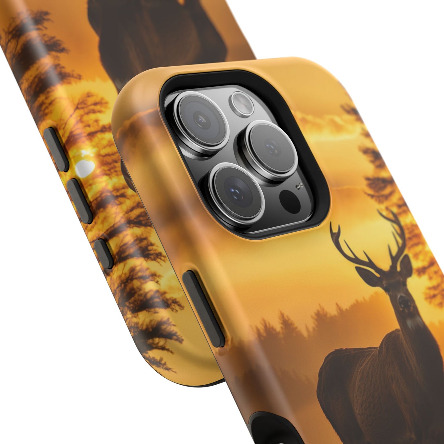 Sunset Majesty: Regal Stag – MagSafe iPhone Case