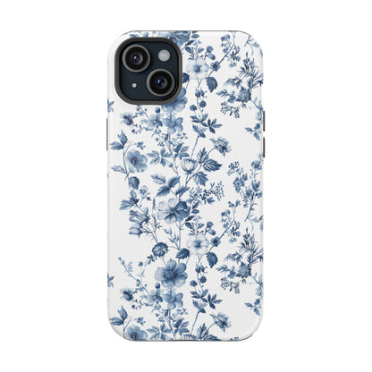 Enchanted Garden Blue Toile iPhone Case