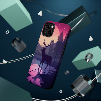 Twilight Elegance: Stag Reflection – MagSafe iPhone Case