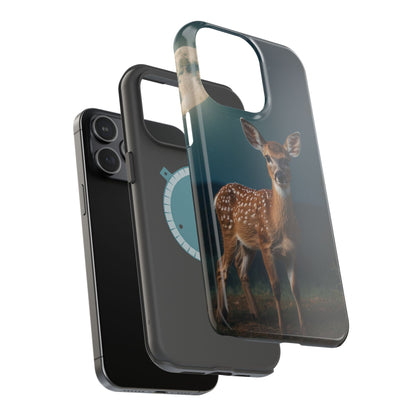 MagSafe-Compatible iPhone Case – Mystic Fawn Under the Moonlit Sky