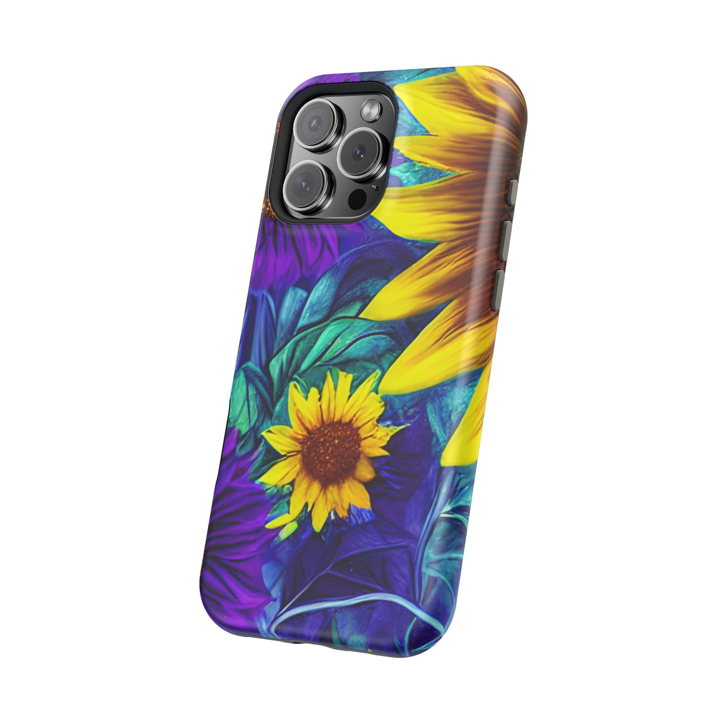 Purple & Gold Sunflower Dream - MagSafe iPhone Series Case