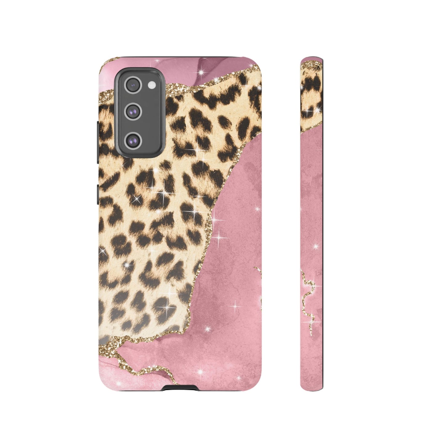 Pink Glam Leopard - Samsung Galaxy Series Case with Glitter Accents