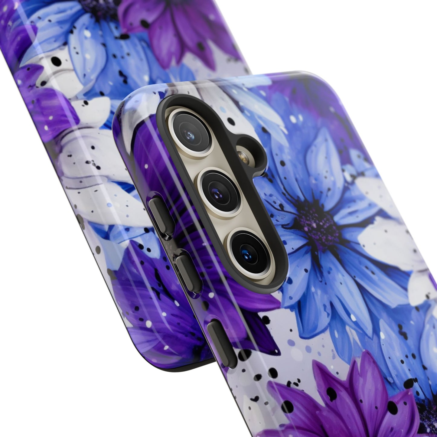 Vibrant Purple & Blue Floral Splash - Samsung Galaxy Series Case