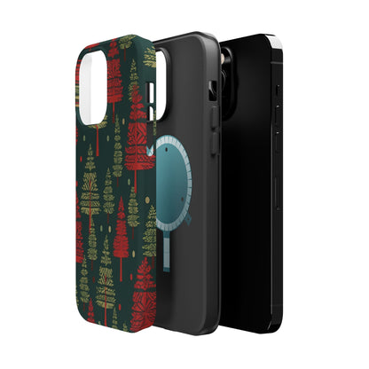 Retro Christmas Trees Pattern -  MagSafe iPhone Series Case