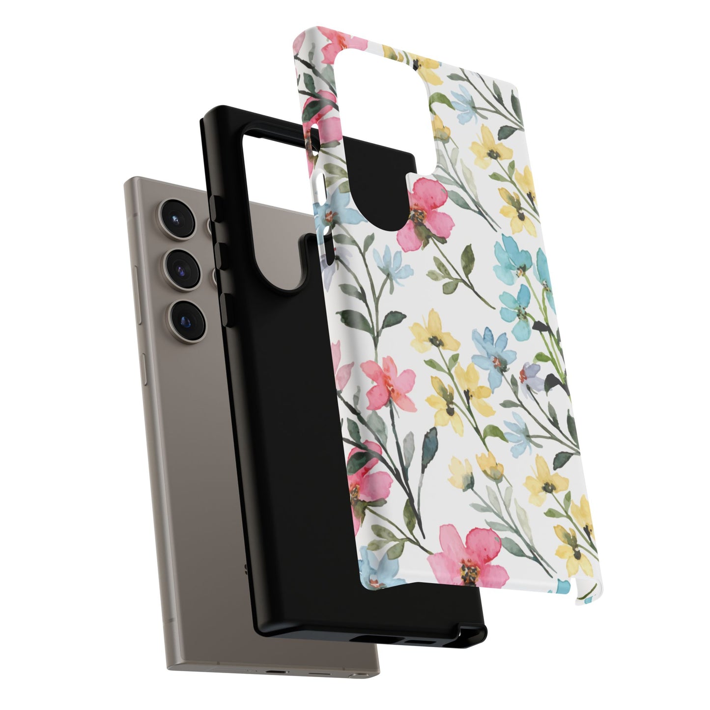 Watercolor Floral Bliss – Samsung Galaxy Case with Pastel Flower Design