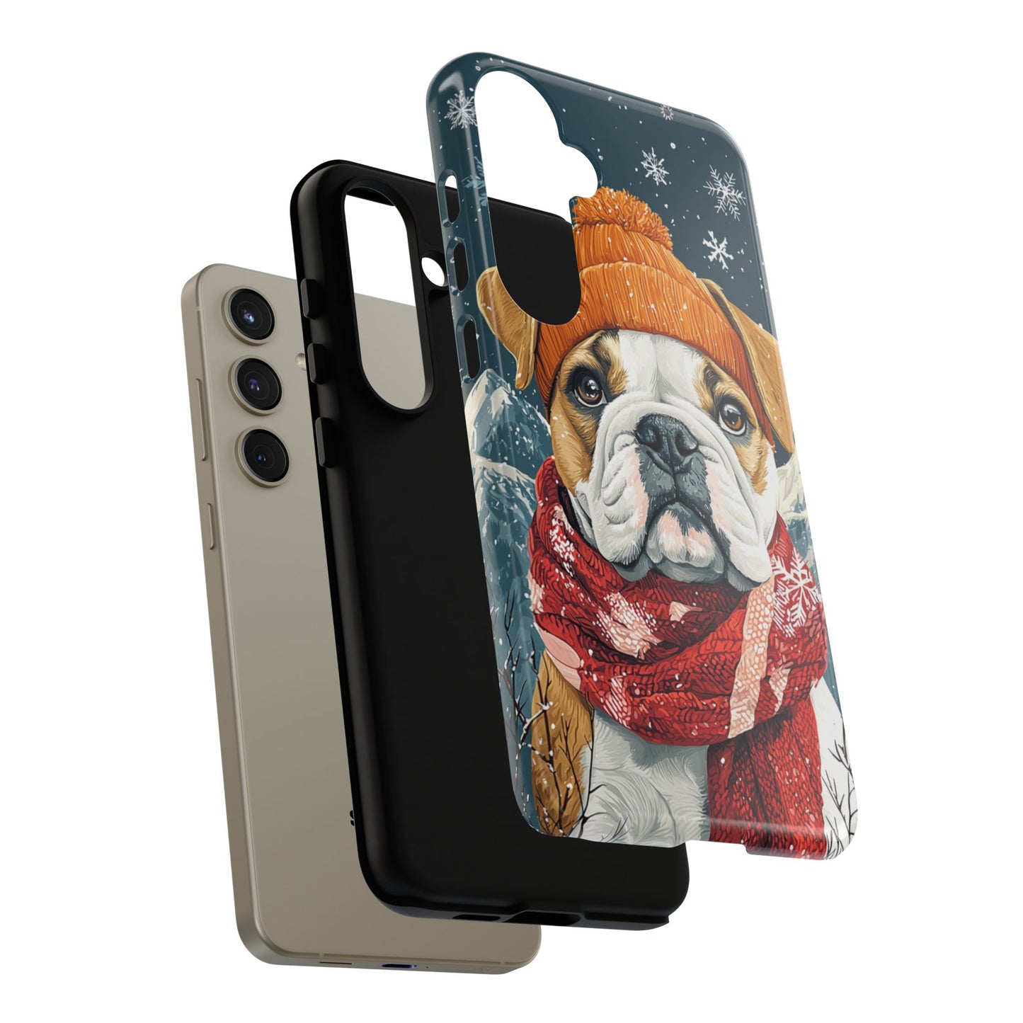 Cozy French Bulldog Samsung Galaxy Case – Rustic Fireplace Protective Cover