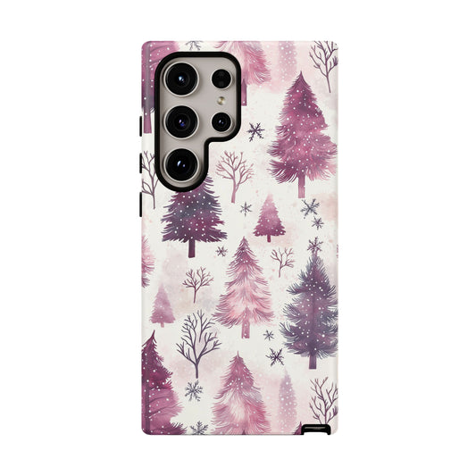 Winter Wonderland Purple Christmas Trees –Samsung Galaxy Series Case