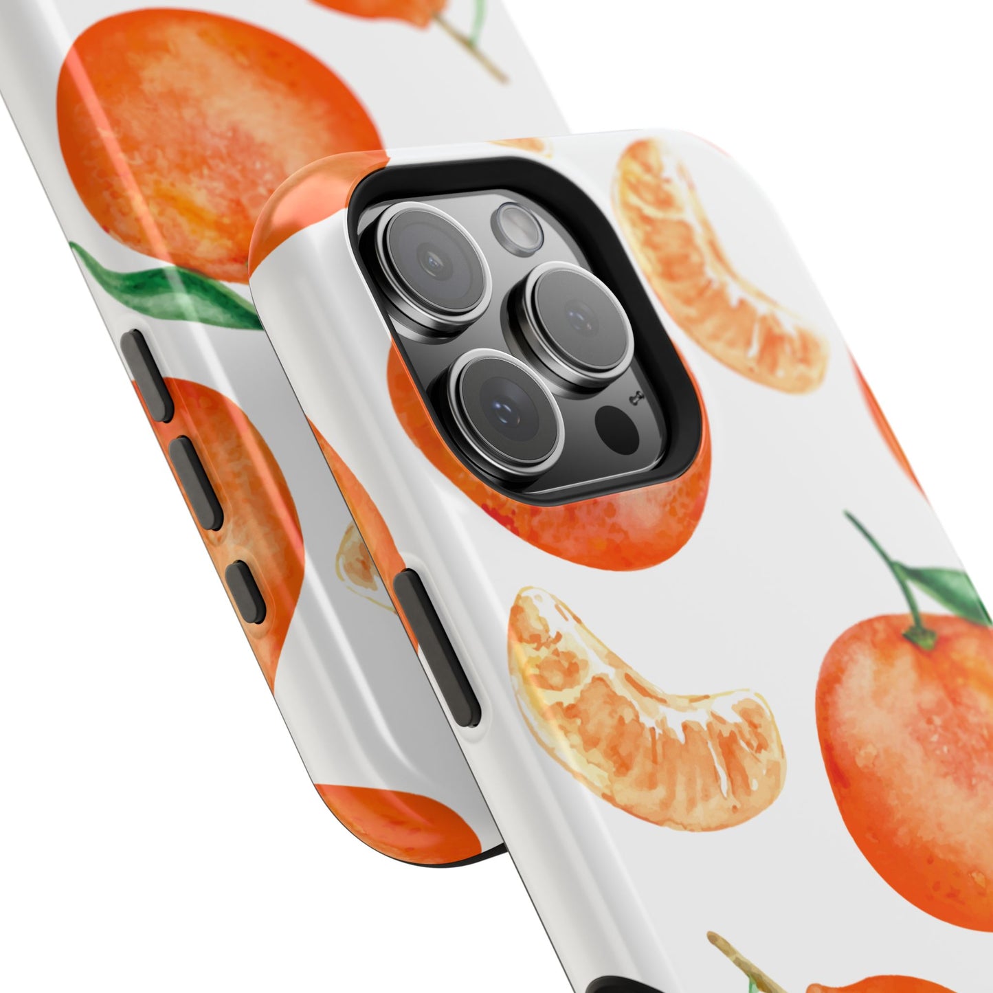 Tangerine Dreams Tough MagSafe iPhone Case – Watercolor Orange Design, Shockproof Dual Protection