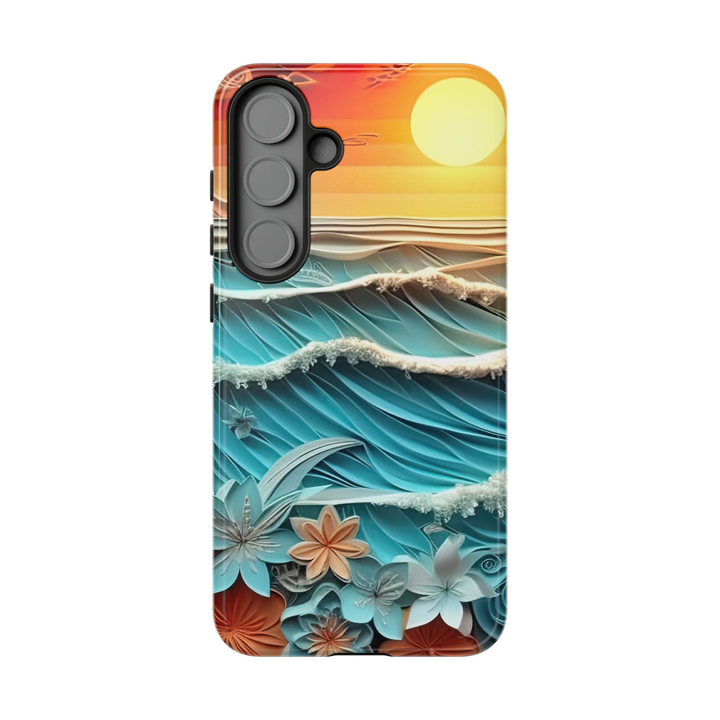 Tropical Sunset Paper Art Ocean – Samsung Galaxy Series Case