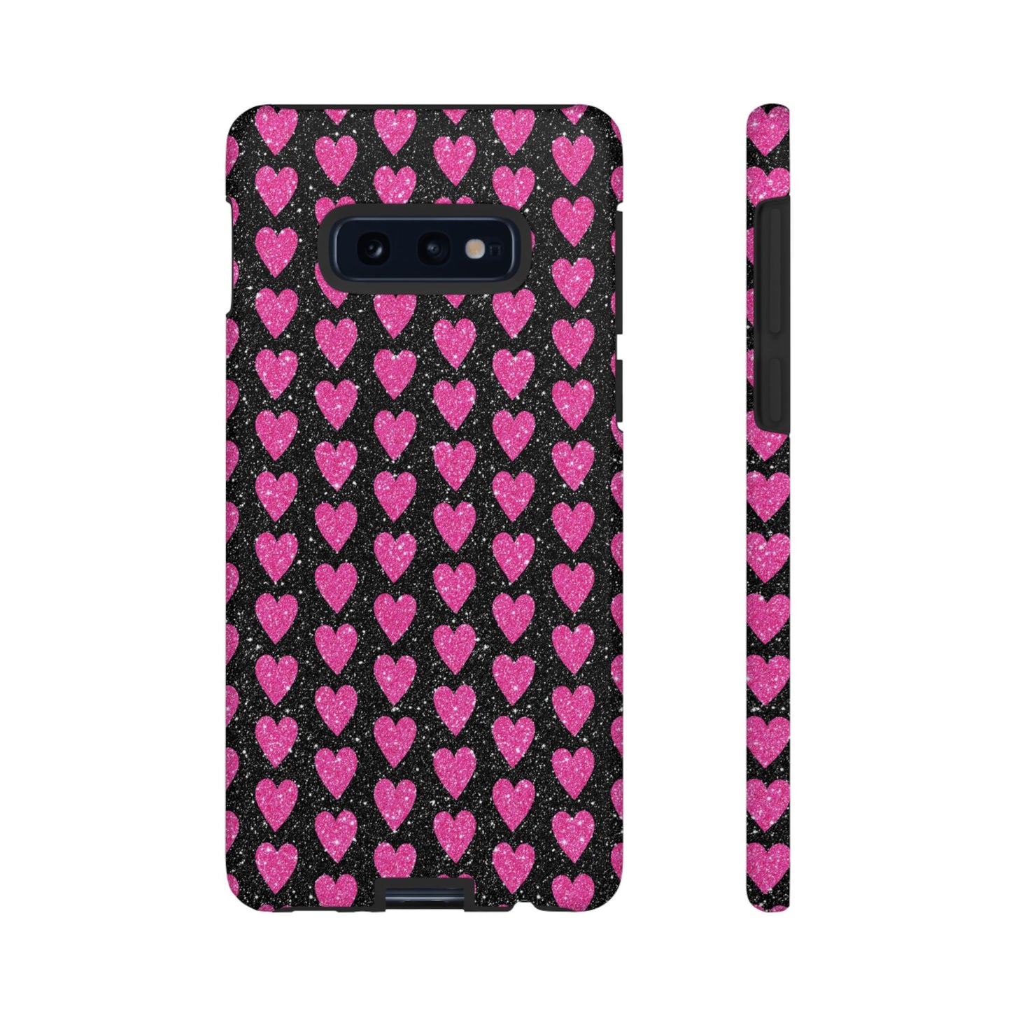 Glitter Pink Hearts Samsung Galaxy Case