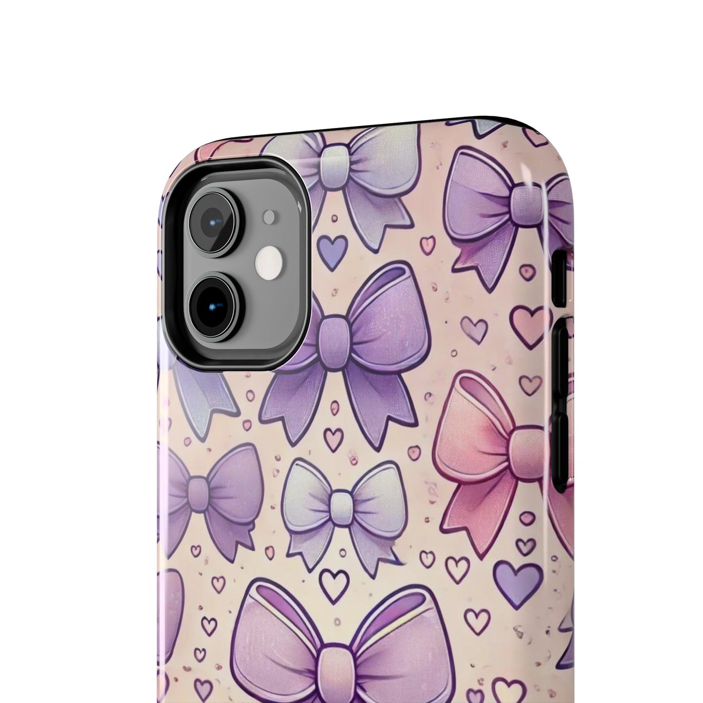 Pastel Bow iPhone Case - Cute Girly Pattern Protective Cover