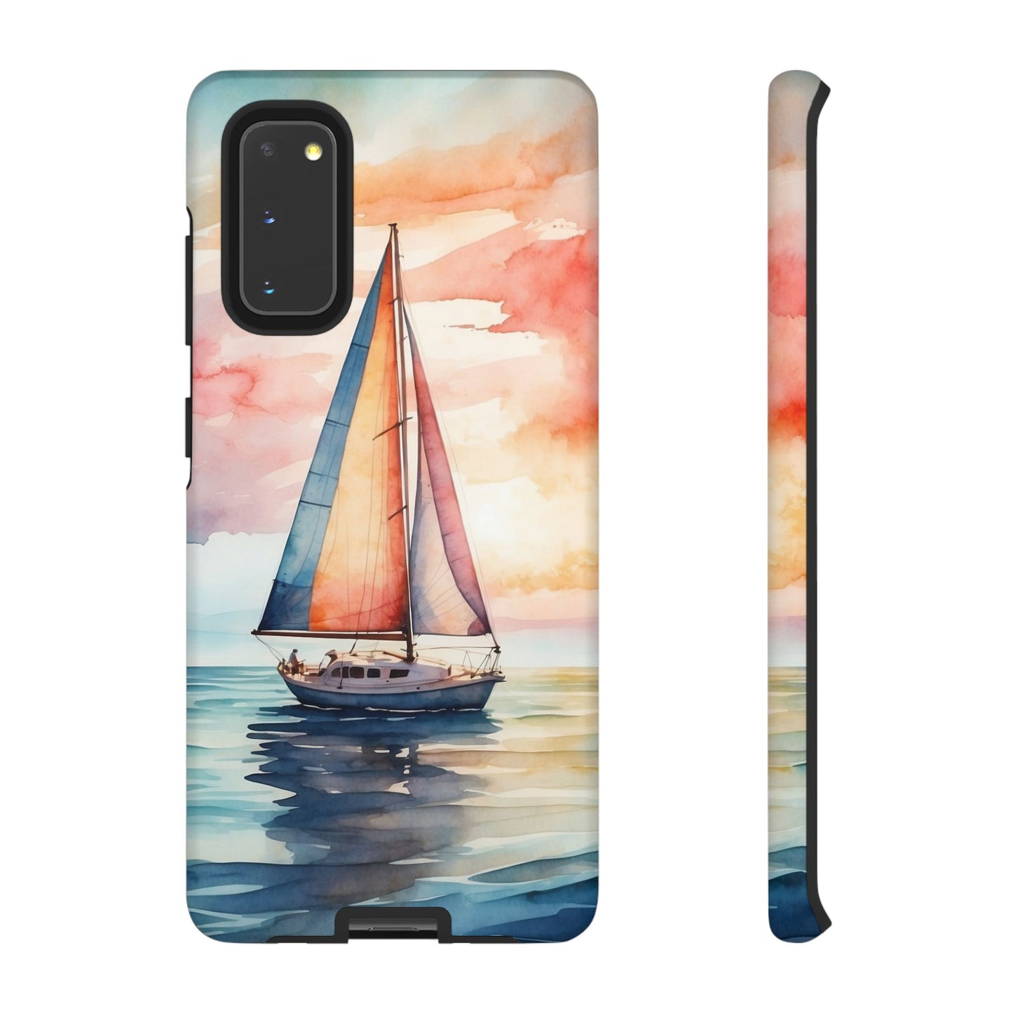 Sailboat Sunset Samsung Galaxy Case – Vibrant Watercolor Design