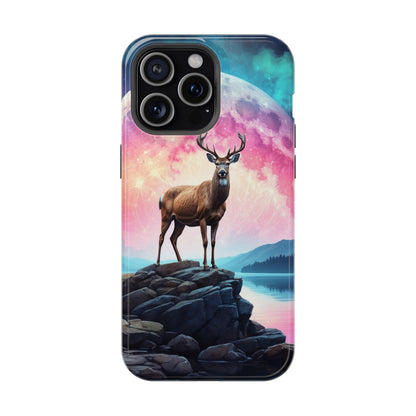 Vibrant Stag in Bloom – MagSafe iPhone Case