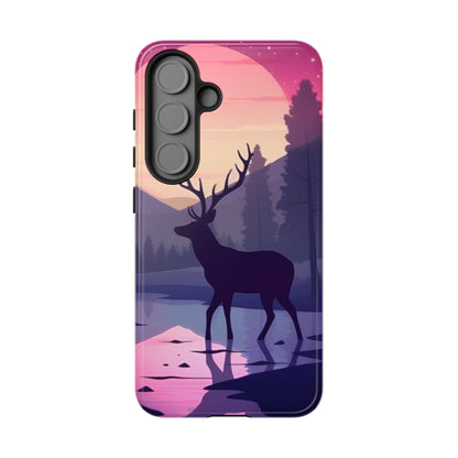Twilight Elegance: Stag Reflection – Samsung Galaxy Case