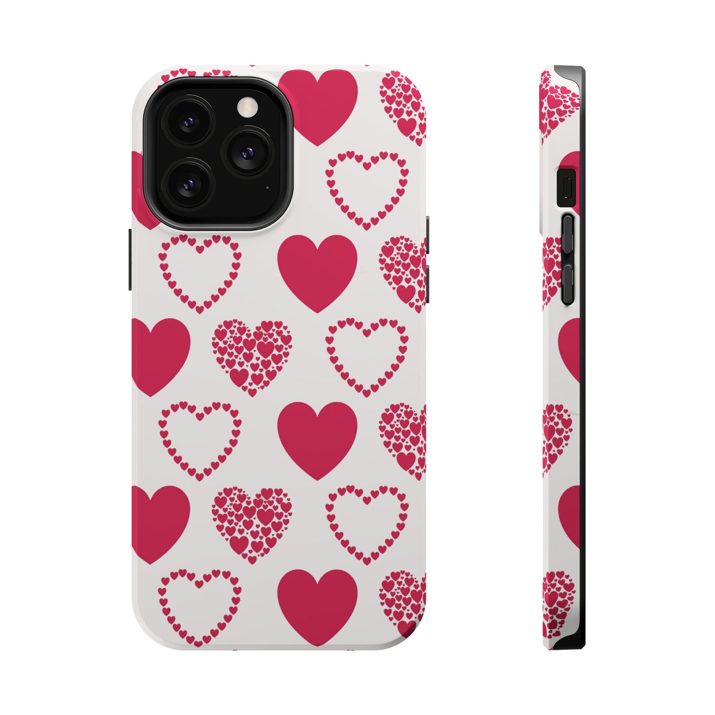 Clustered Pink Hearts MagSafe iPhone Case