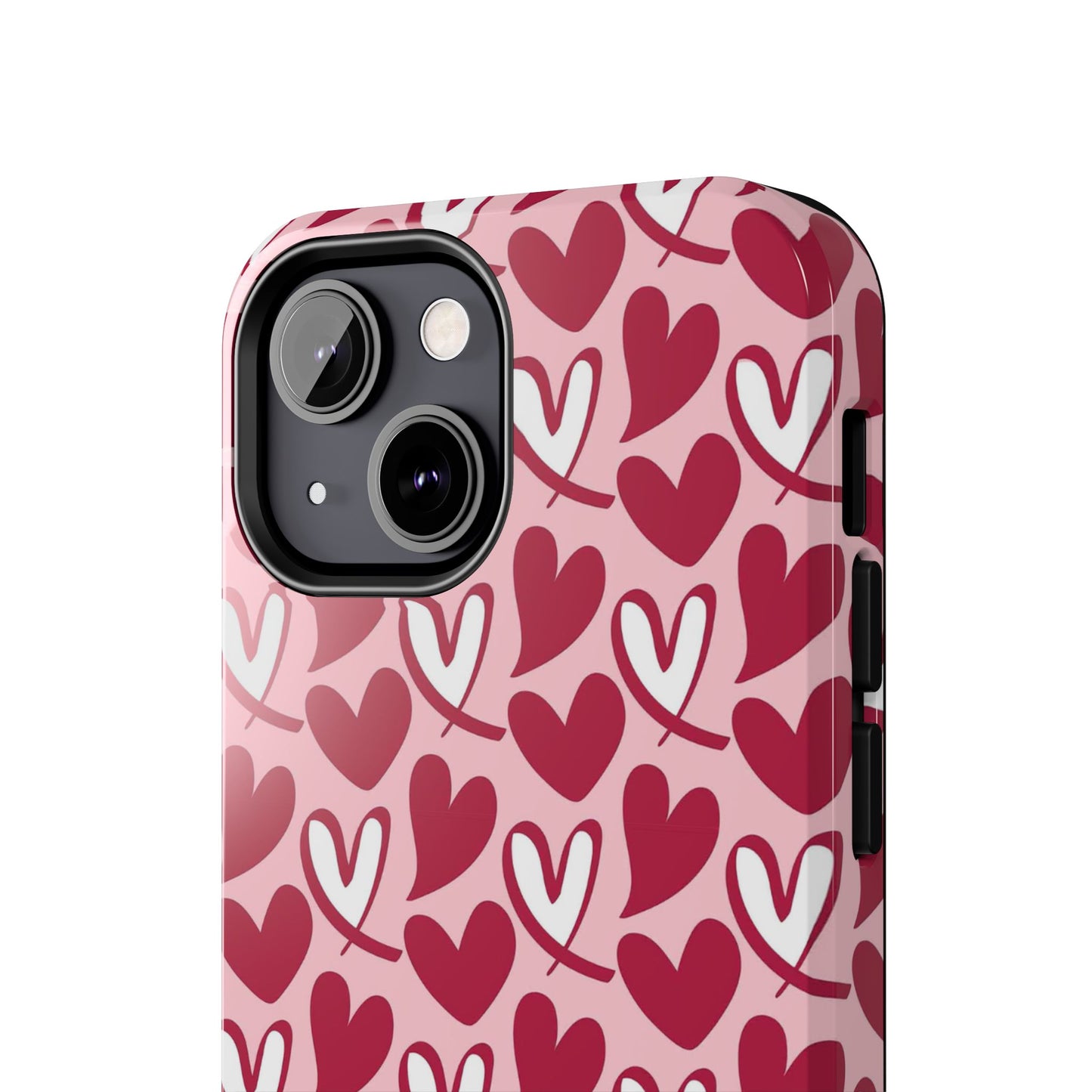 Hand-Drawn Hearts iPhone Case