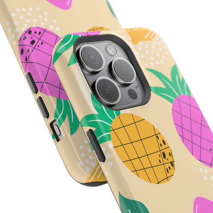 Tropical Pop MagSafe iPhone Case – Fun Pineapple & Lemon Design with Vibrant Summery Colors