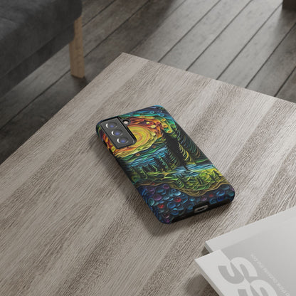 Radiant Forest Sunset Samsung Galaxy Case – Artistic Landscape Design