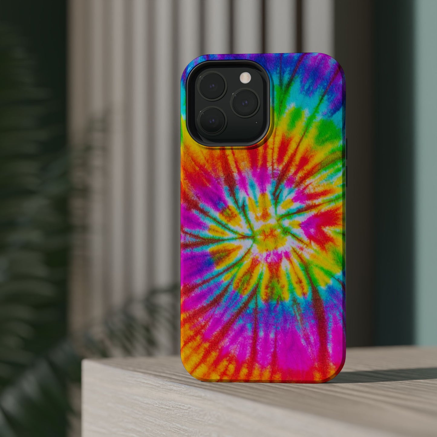 Rainbow Spiral Tie-Dye MagSafe Case – Vibrant Colors & Functionality