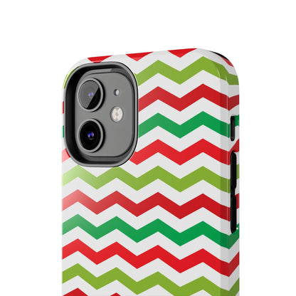 Vibrant Fiesta Chevron – Yellow Green, Green & Red Geometric Case