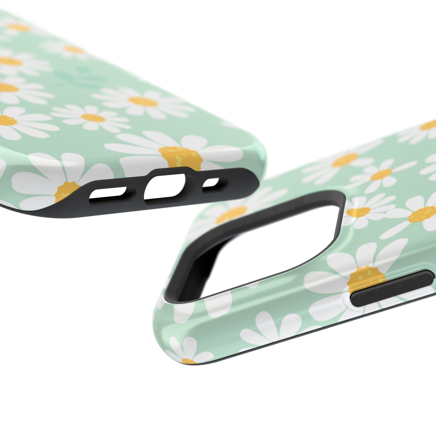 Charming Daisy Floral Tough MagSafe iPhone Case – Spring Pastel Design, Shockproof & Slim