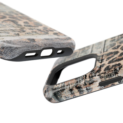 Rustic Leopard Wood Print - MagSafe iPhone Series Case