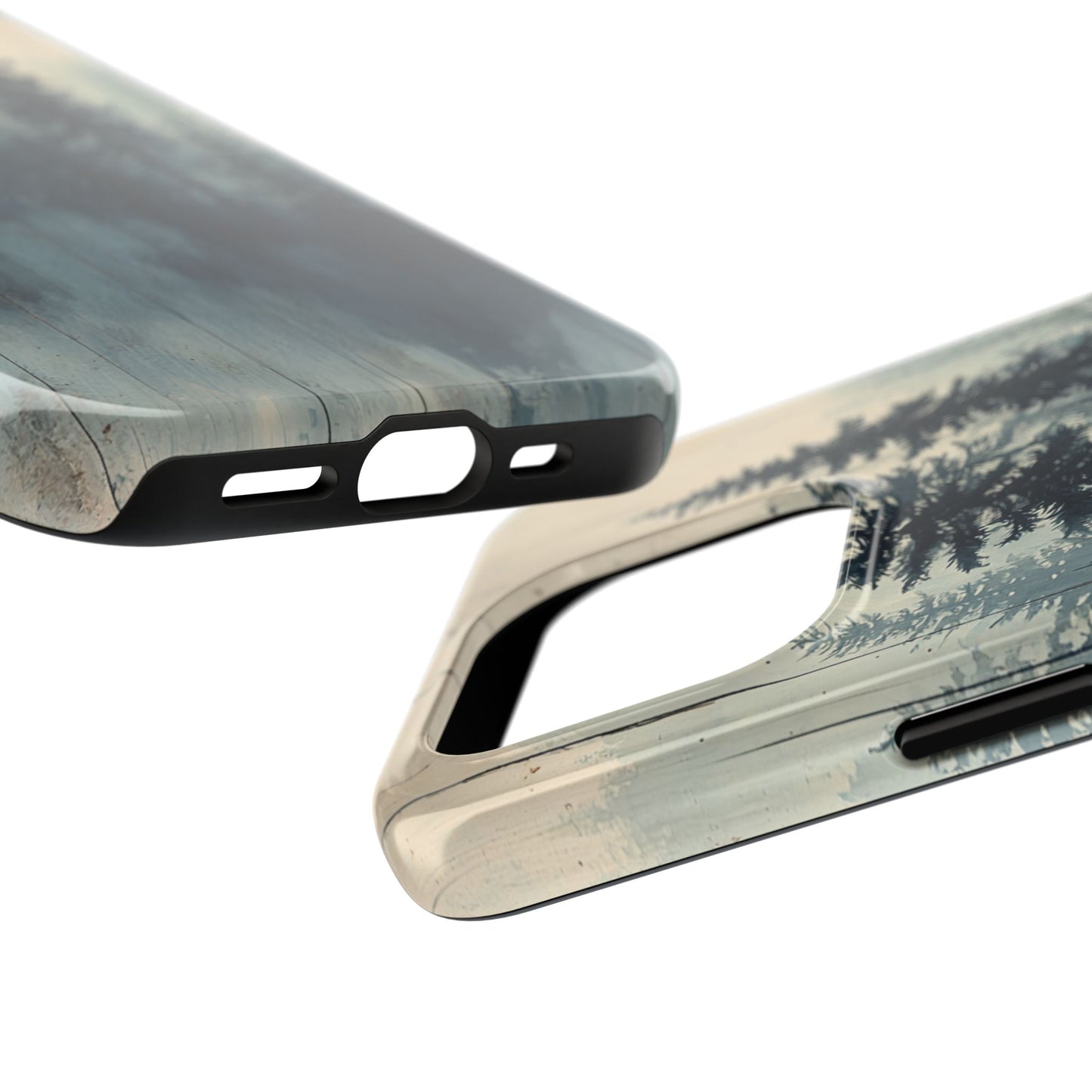 Misty Forest Wood iPhone Case - Nature-Inspired Protective Cover