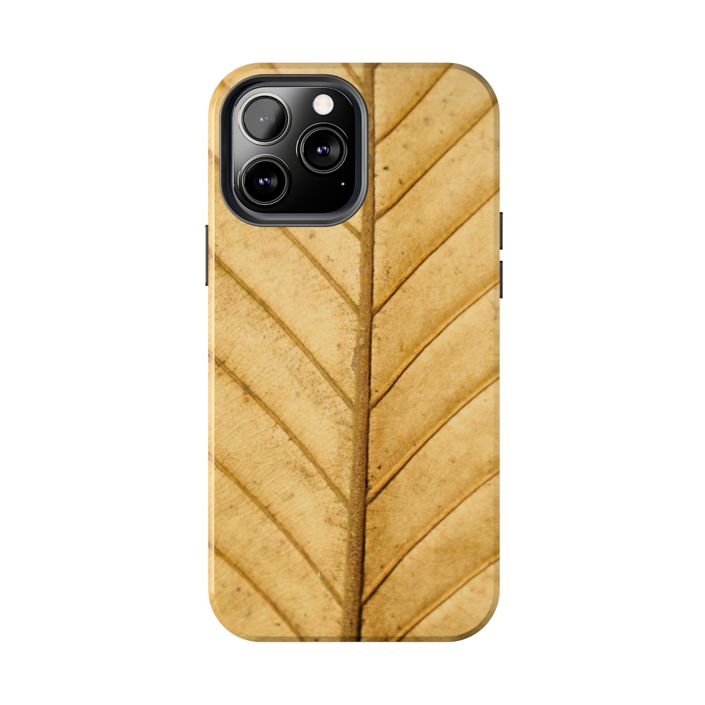 Golden Leaf Texture iPhone Case – Minimal Nature Design