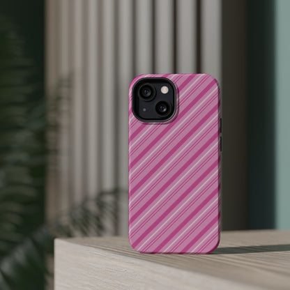 MagSafe Case - Pretty in Pink Stripes Design