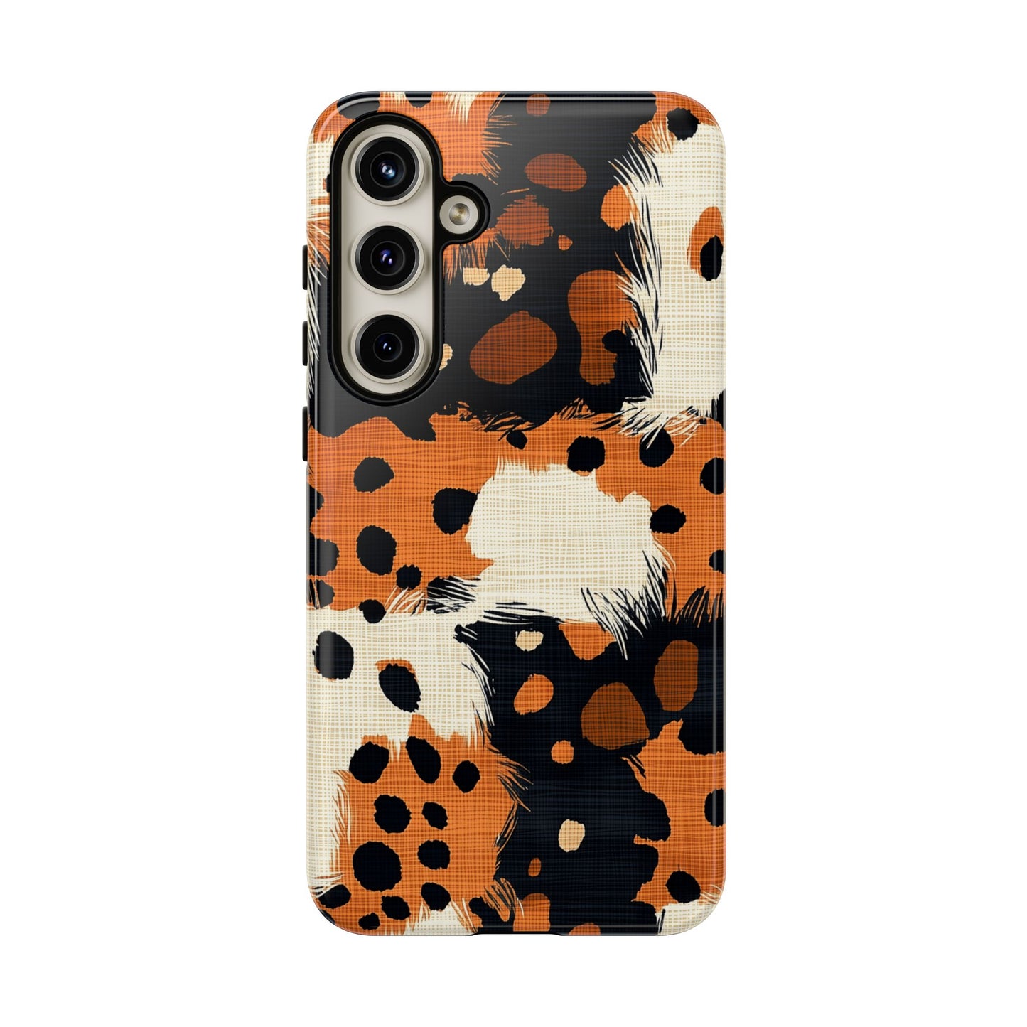 Cheetah Plaid Samsung Case – Brown & Black Pattern