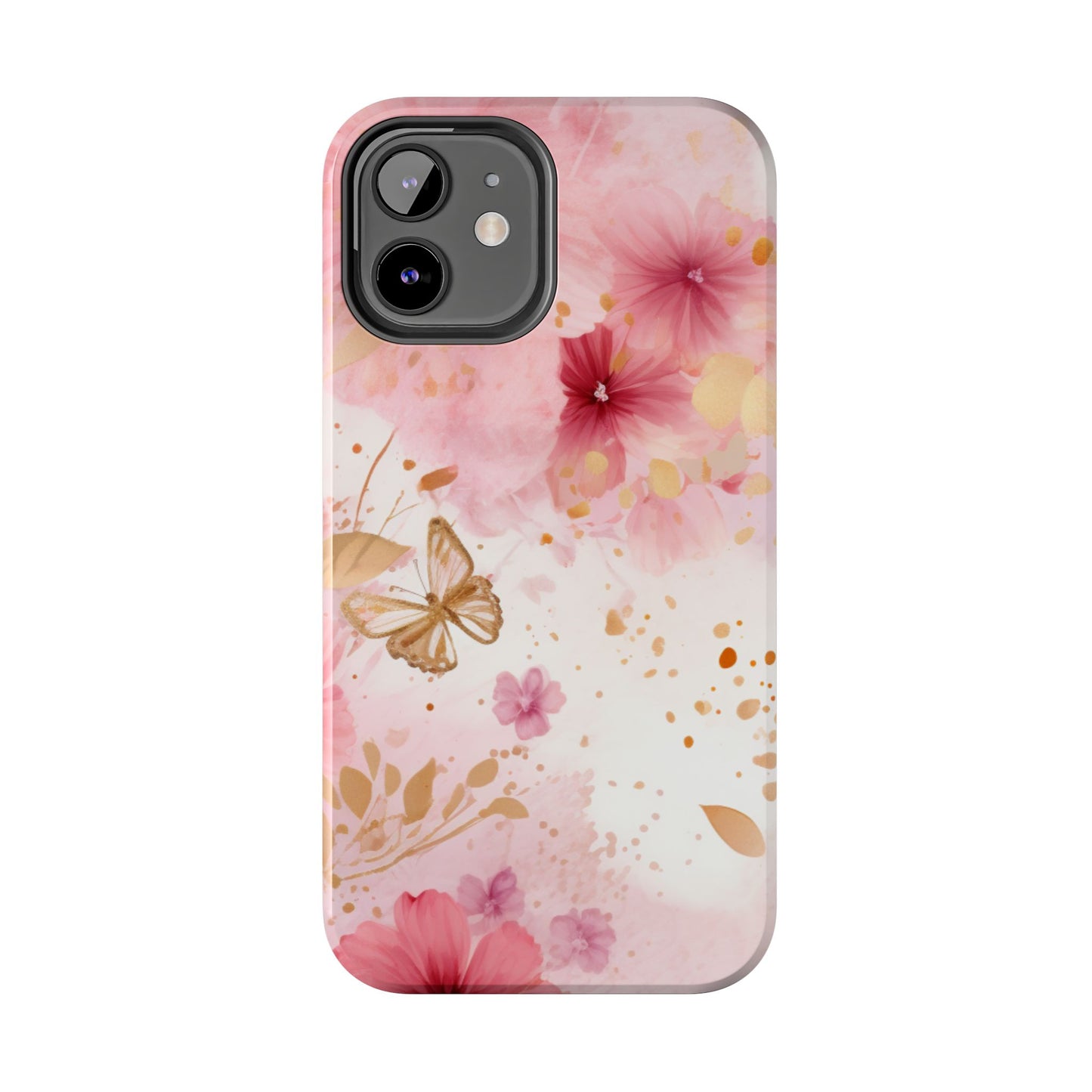 Blush Pink Floral Butterfly - iPhone Case