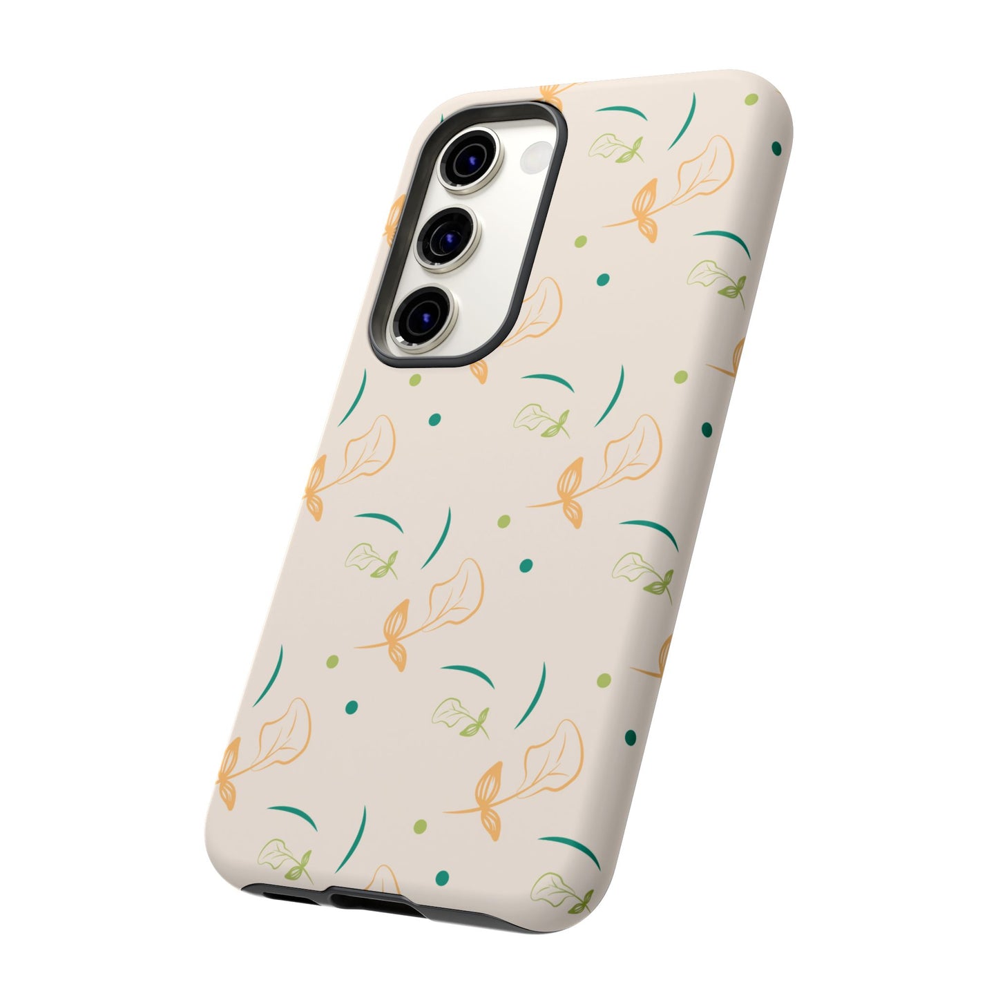 Soft Pastel Abstract Floral Tough Samsung Galaxy Case – Playful Minimalist Design with Dual-Layer Protection