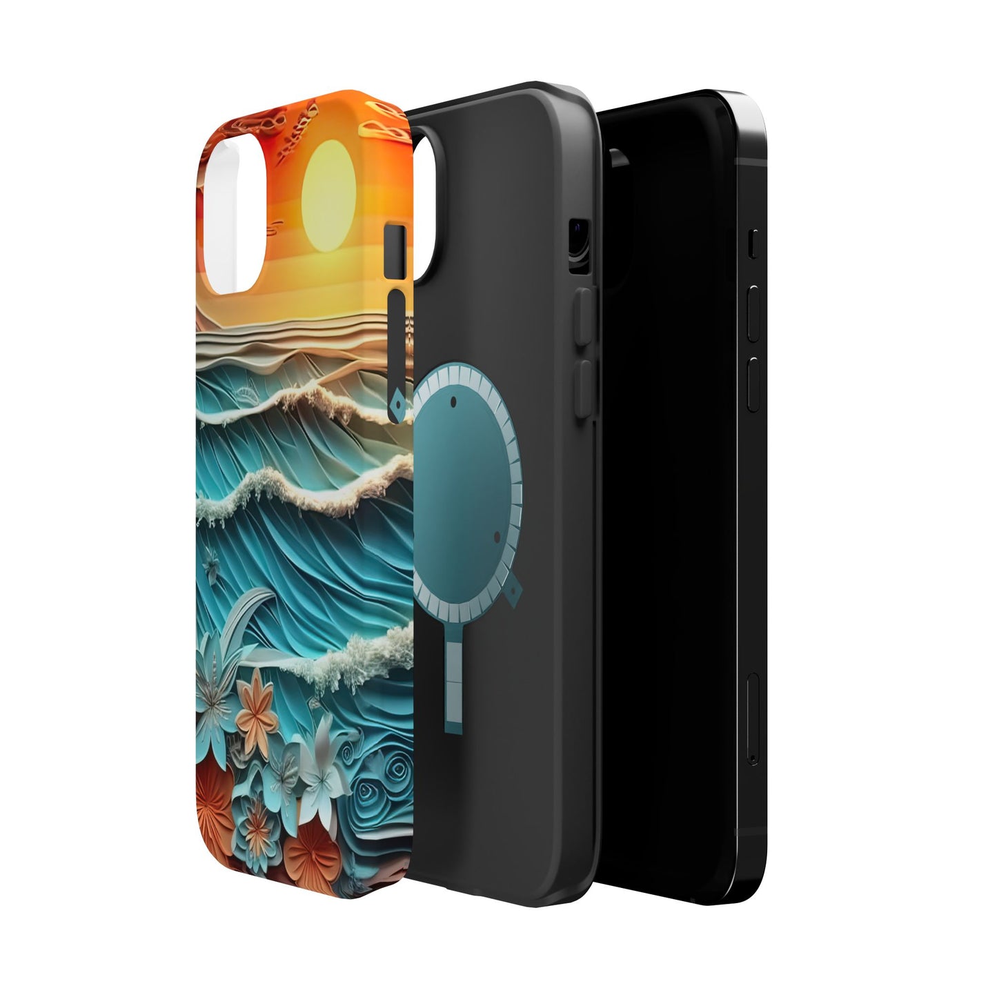 Tropical Sunset Paper Art Ocean – iPhone Series Case