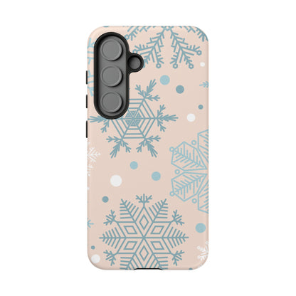 Winter Snowflakes Samsung Galaxy Case – Shockproof, Smooth Matte Finish, Dual-Layer Protection