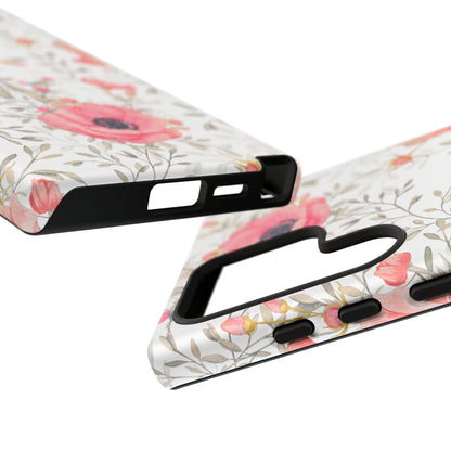 Pink Floral Watercolor Samsung Galaxy Case – Elegant Blossom Design