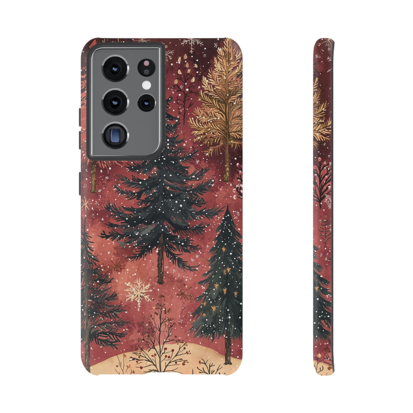 Rustic Red Winter Forest - Samsung Galaxy Series Case