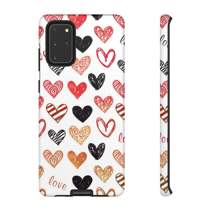 Samsung Galaxy Case: Hand-Drawn Hearts & Love