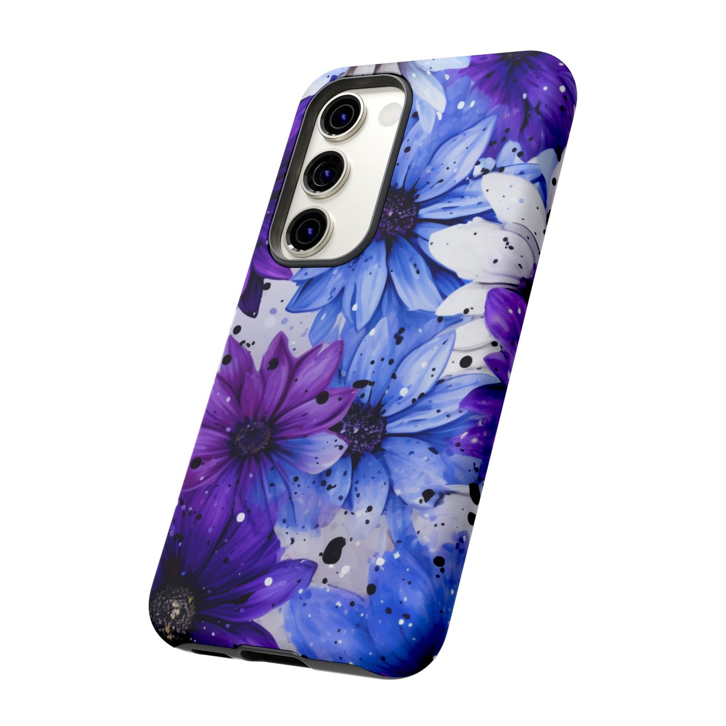 Vibrant Purple & Blue Floral Splash - Samsung Galaxy Series Case