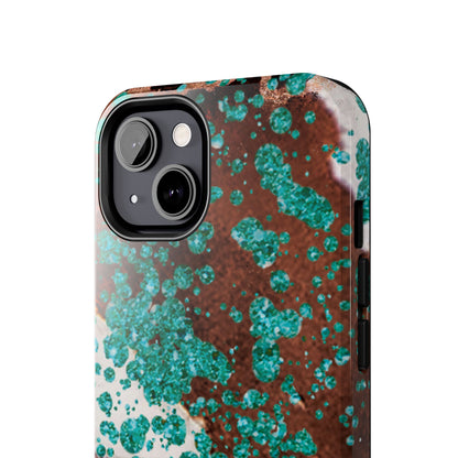 Teal Glitter Cowhide - iPhone Series Case