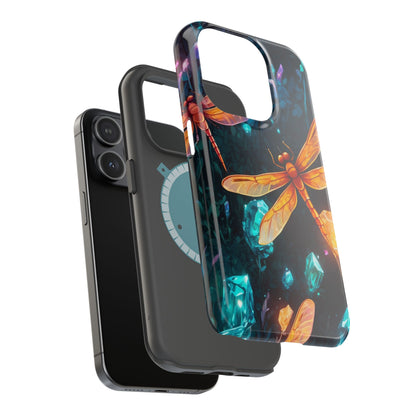 Mystical Dragonflies & Crystals – MagSafe iPhone Series Case