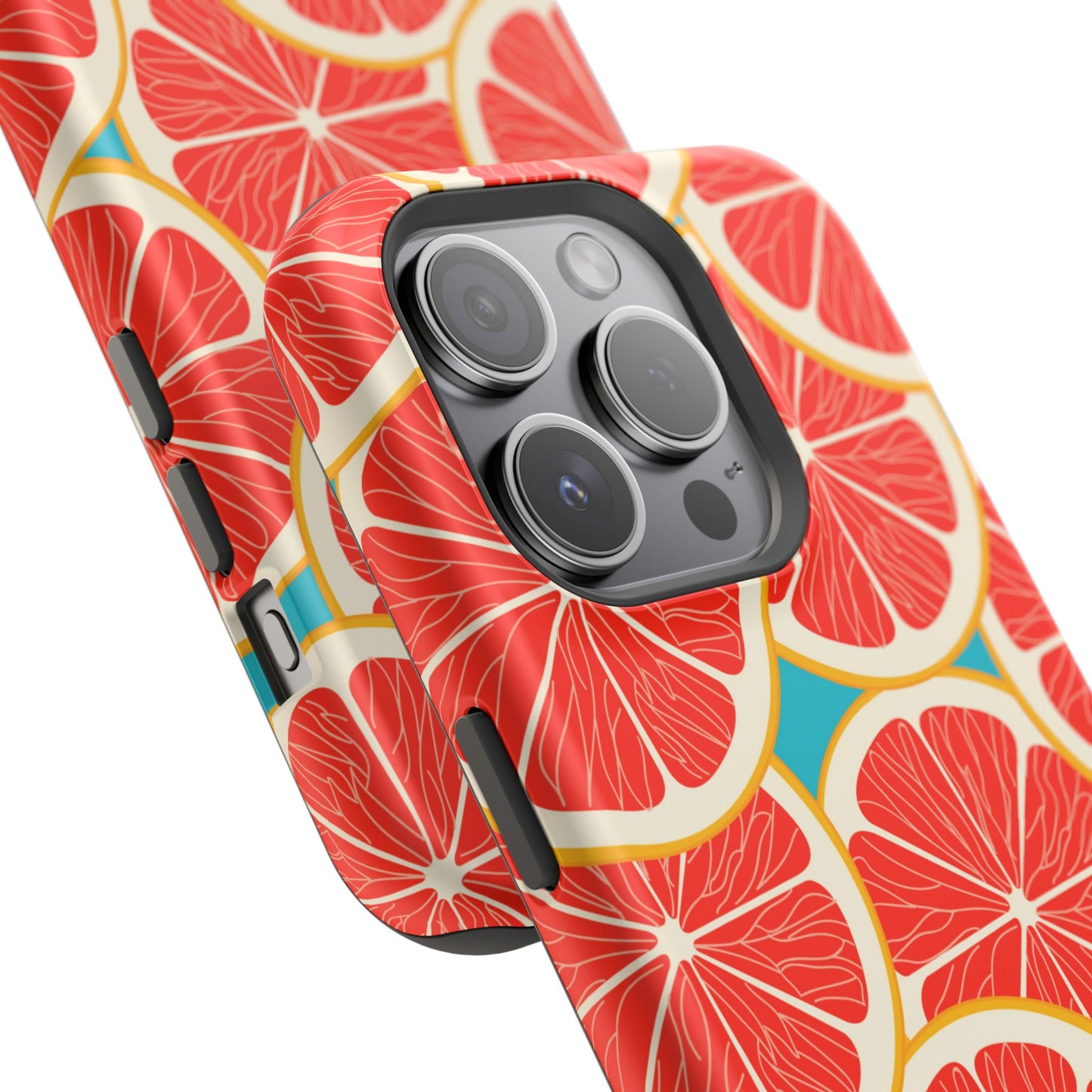 Ruby Grapefruit Pop Tough MagSafe iPhone Case – Vibrant Citrus Design, Shock-Resistant Protection